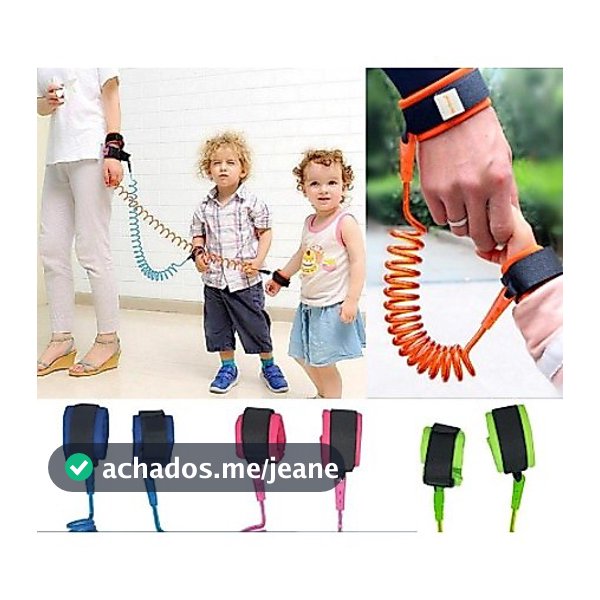 Pulseira Para Criança Infantil Passeio Seguro Anti-Perda Guia Segurança Até 10 Anos