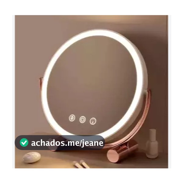 Espelho Touch com 3 Cores de Luz e Carregamento USB – Ideal para Make