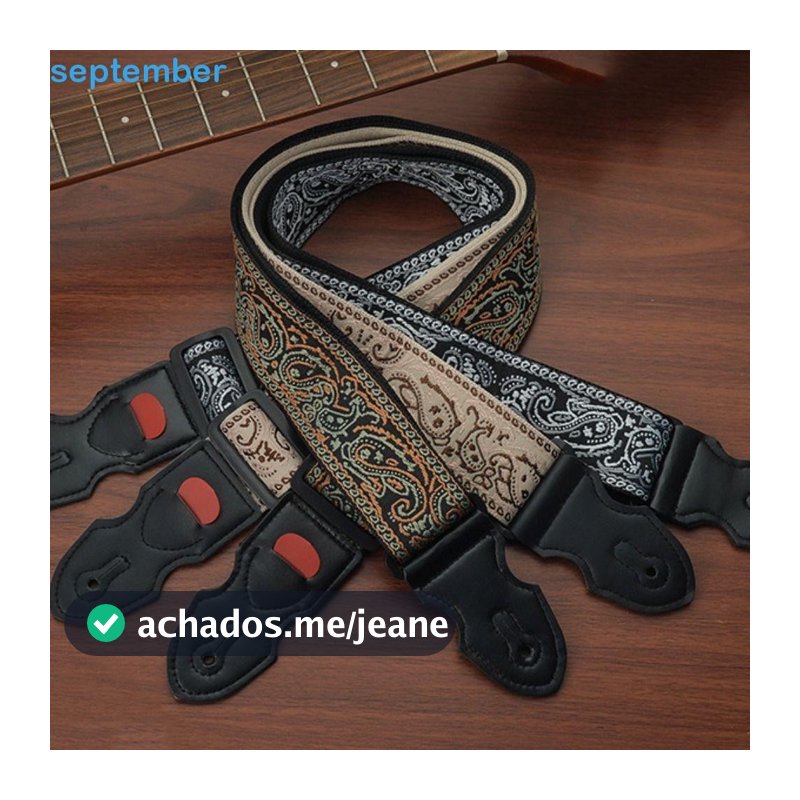 Cintos De Guitarra Elétrica SEPTEMBERB , Alça Vintage Ajustável , Cinto De Ombro De Poliéster