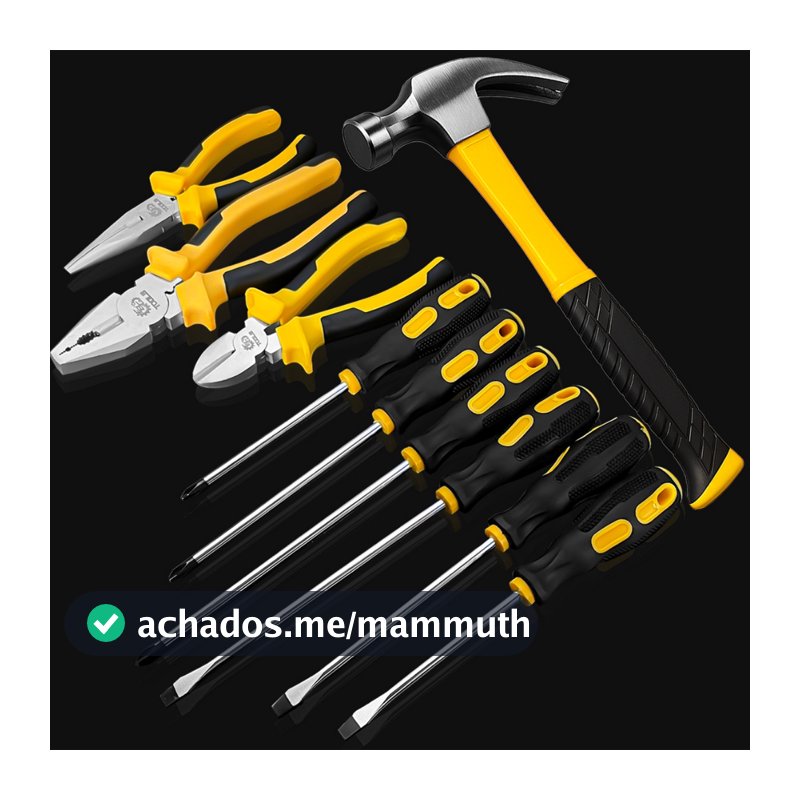 Kit Chave Fenda Philips Martelo Unha E Jogo de Alicate Universal Meia Cana e Corte 10 pçs