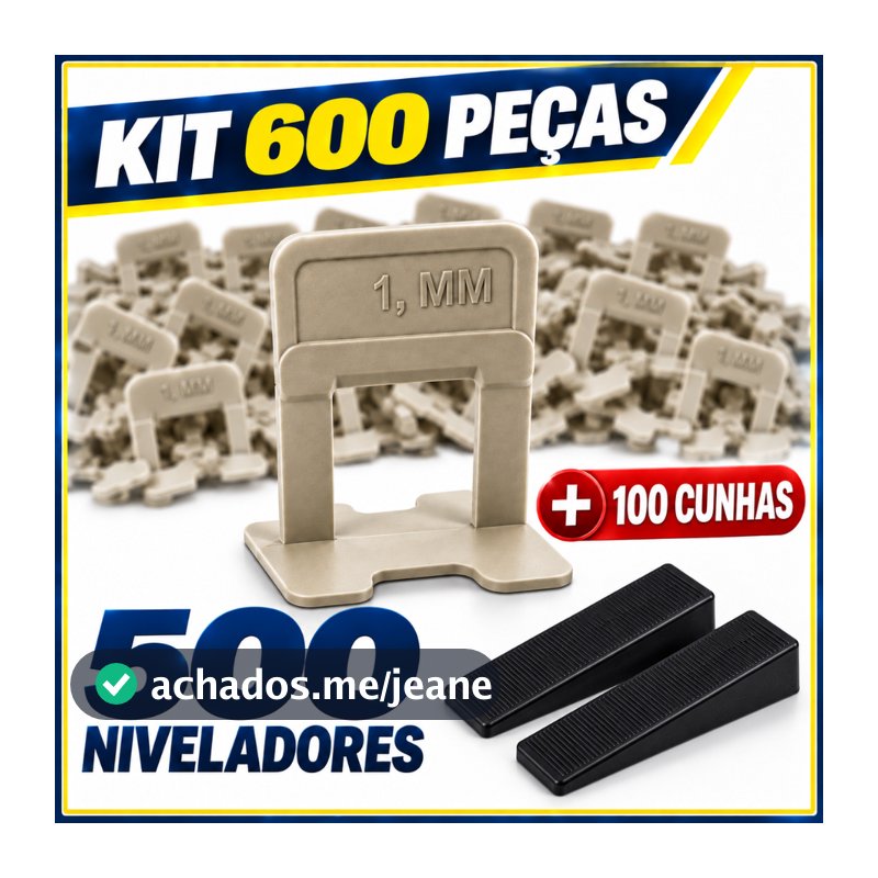 500 Espaçador Nivelador 1,0 mm+100cunhas Smart Piso Porcelanato
