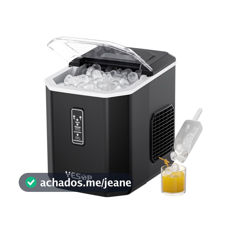 YESOP Máquina De Gelo Portátil 12kg/dia 127V Produção Rápida Turbo Ice Para Casa E Bar