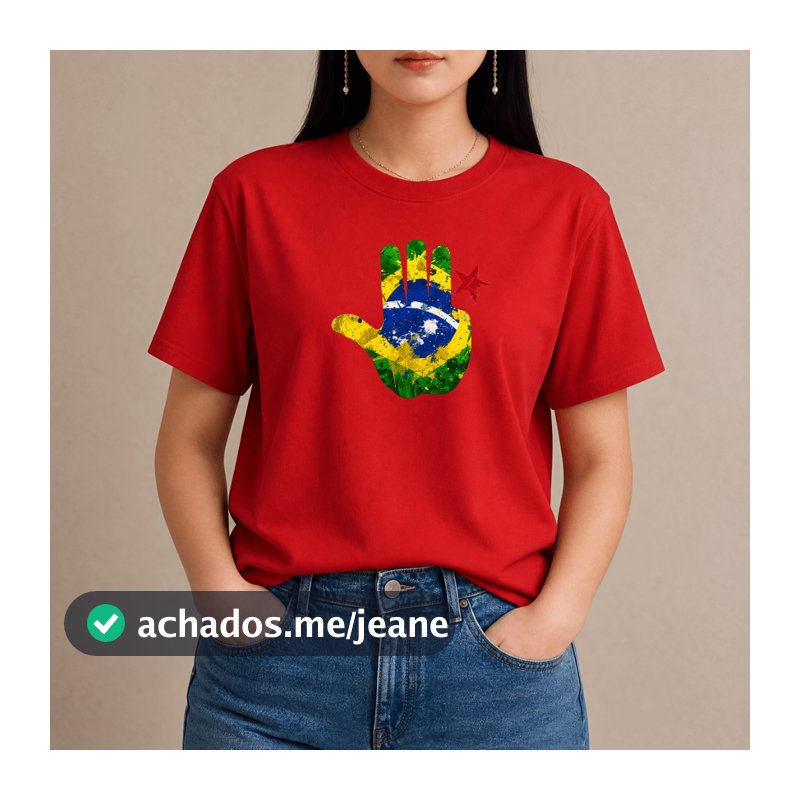 Camiseta Feminina Blusa Masculina Eleições Brasil Tshirt Esquerda Estampada Leve Respirável Algodão