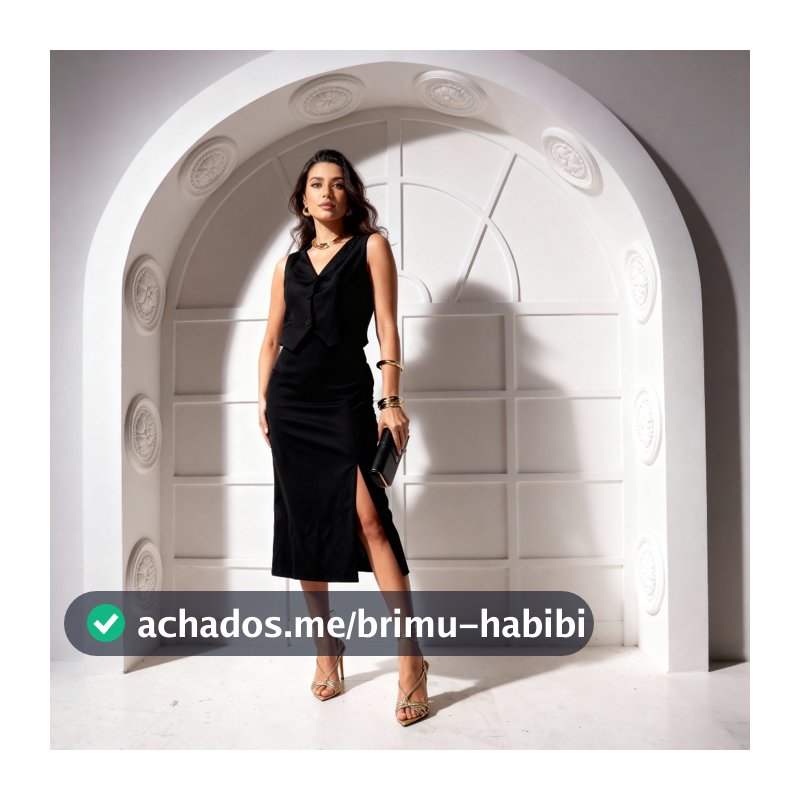 roupas femininas conjunto colete com saia de alfaiataria premium moda 6007