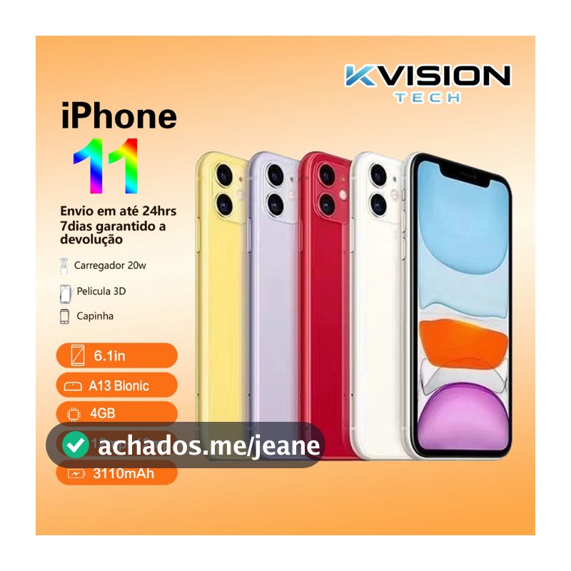 iPhone11 64/128GB novo vitrine saúde bateria 100%+ NF