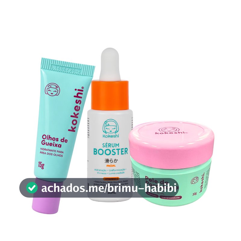 Kit Renovadores Kokeshi Pele de Porcelana Gueixa Sérum Vit C