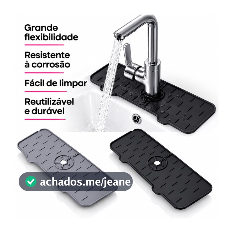 DAGUAN Escorredor de Pia Torneira Escorredor de Silicone Cozinha Sabão Tapete de Pia