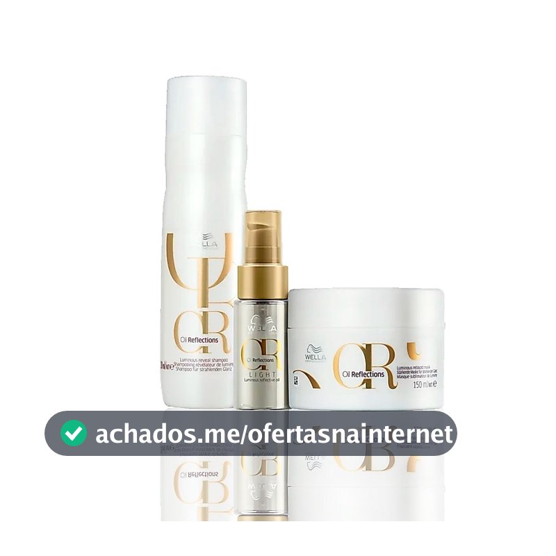 Kit Oil Reflections Shampoo, Máscara e Oil Reflections Light 30ml