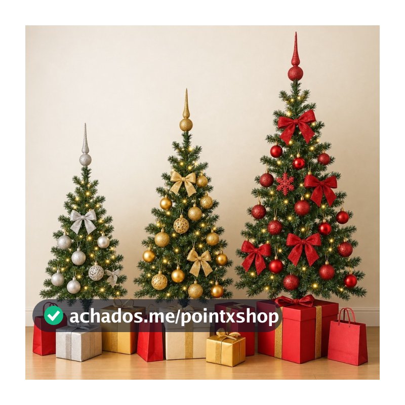 Árvore de Natal Pinheiro Verde 60cm ou 120 cm  com 50 e 100 Galhos