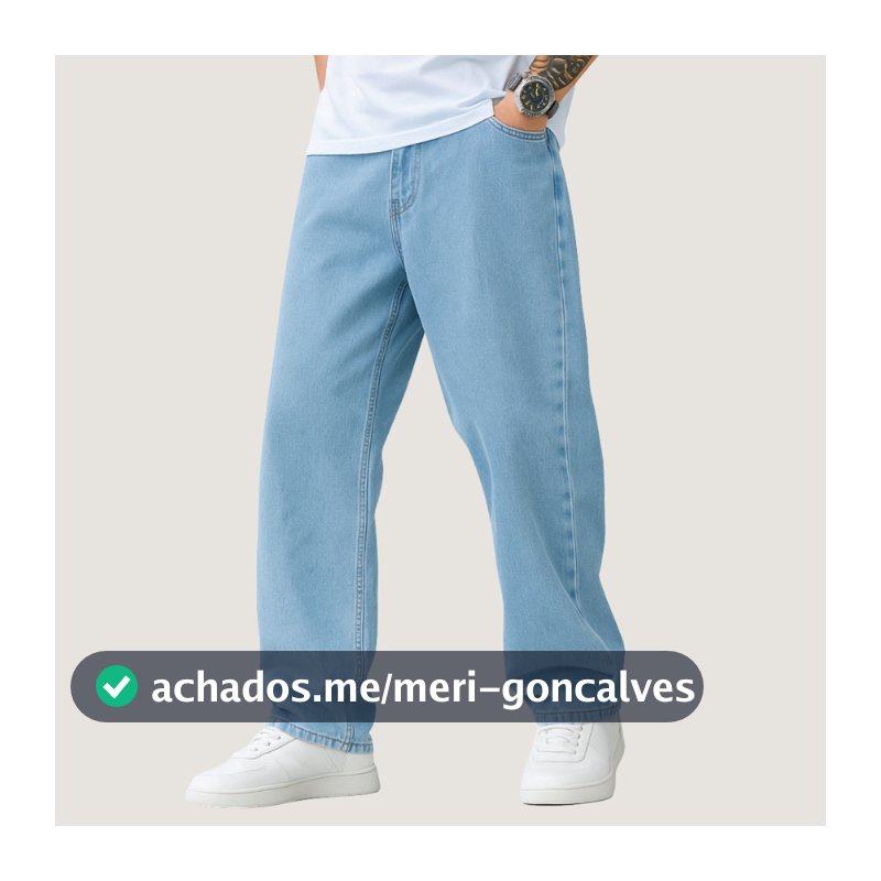 Calça Balão Calca Jeans Masculina Bag Boca Larga Streetwear Estilo Rua Despojado