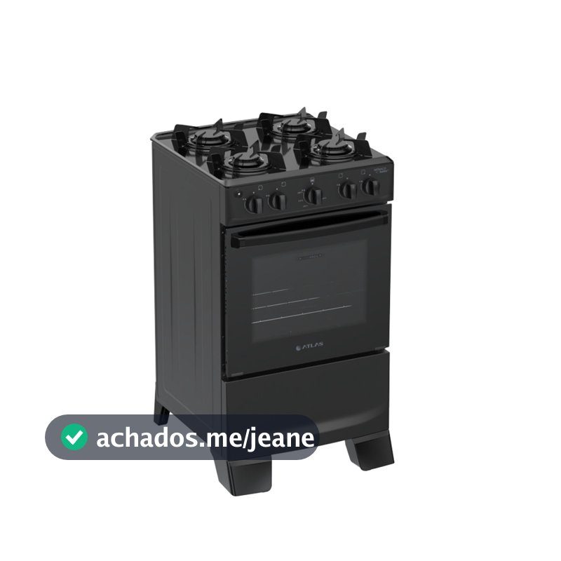 Fogão 4 Bocas com Mesa Esmaltada Atlas Mônaco Lustro