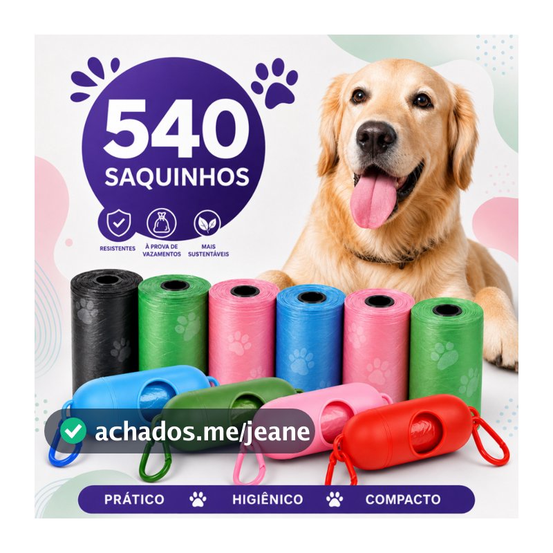 Refil Saco Cata Caca Rolinhos C/ Saquinhos + Suporte Colorido Para Pet Higiênico - Escolha Seu Kit