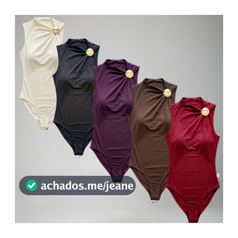 Body Feminino Suplex Premium Fivela Ombro Não Fica Transparente Várias Cores Moda Blogueira