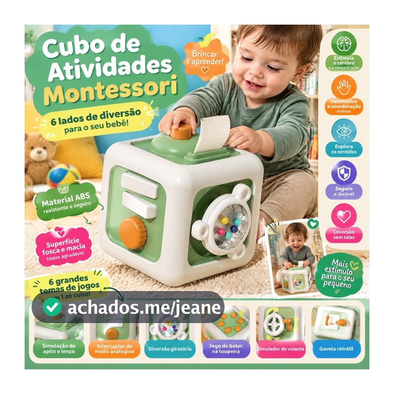 Montessori Educação Infantil Cubo de Rubik Bebê Música Dinâmica Treinamento de Inteligê