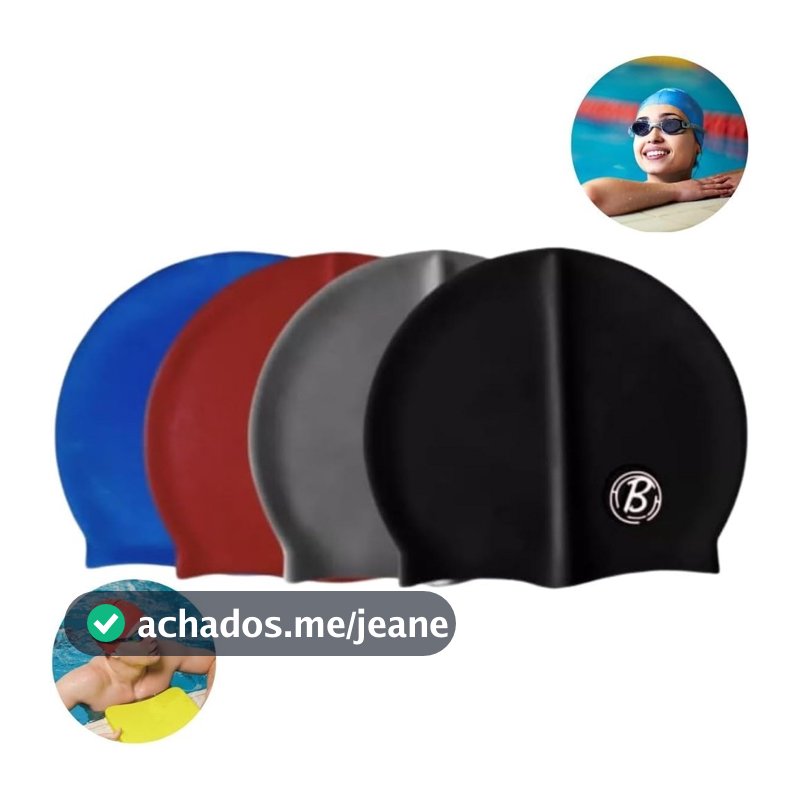 TOUCA NATAÇÃO HIDROGINÁSTICA TREINO LAZER SILICONE EXCELENTE QUALIDADE ADULTO E INFANTIL