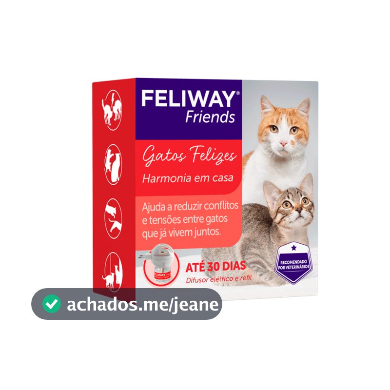Feliway Friends para Gatos Reduz Conflitos e Brigas Entre Gatos - Difusor ou Refil