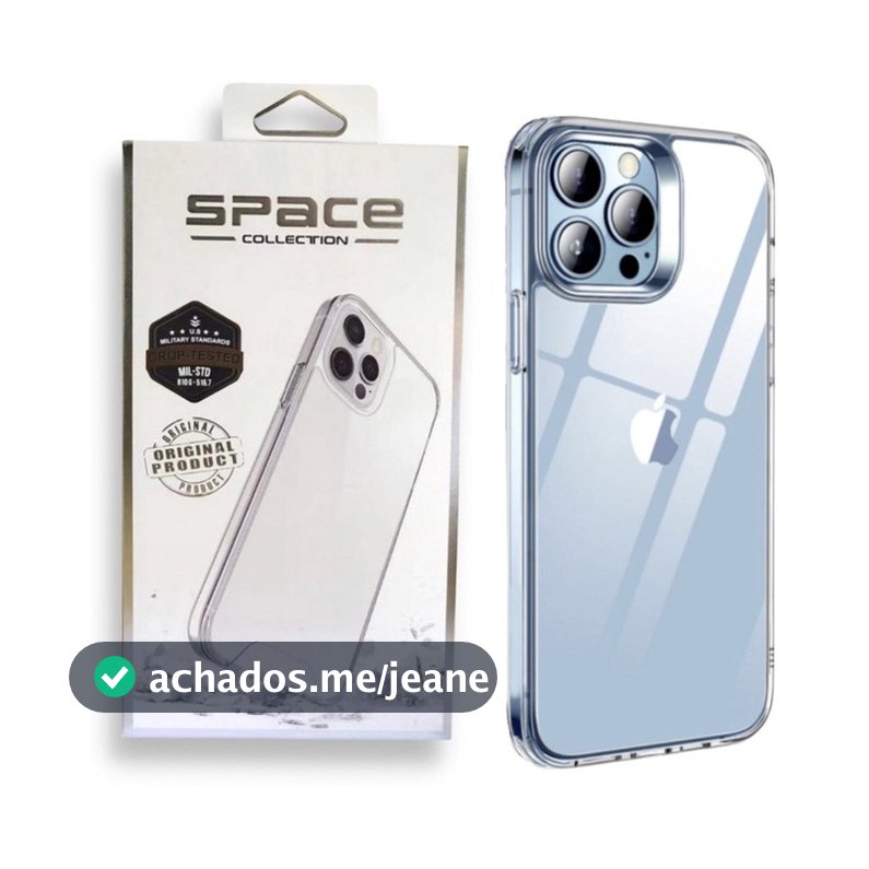 Capa Capinha Space Transparente Anti Impacto TPU Case Apple IPhone 6 7 8 Plus 11 ProMax 12 13 14 16 17 Pro Max Xr Air