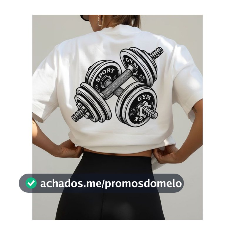 Camiseta camisa 100% Algodão Feminina Over Blusa Estilosa Treino Academia Musculação Fitness Pesinho