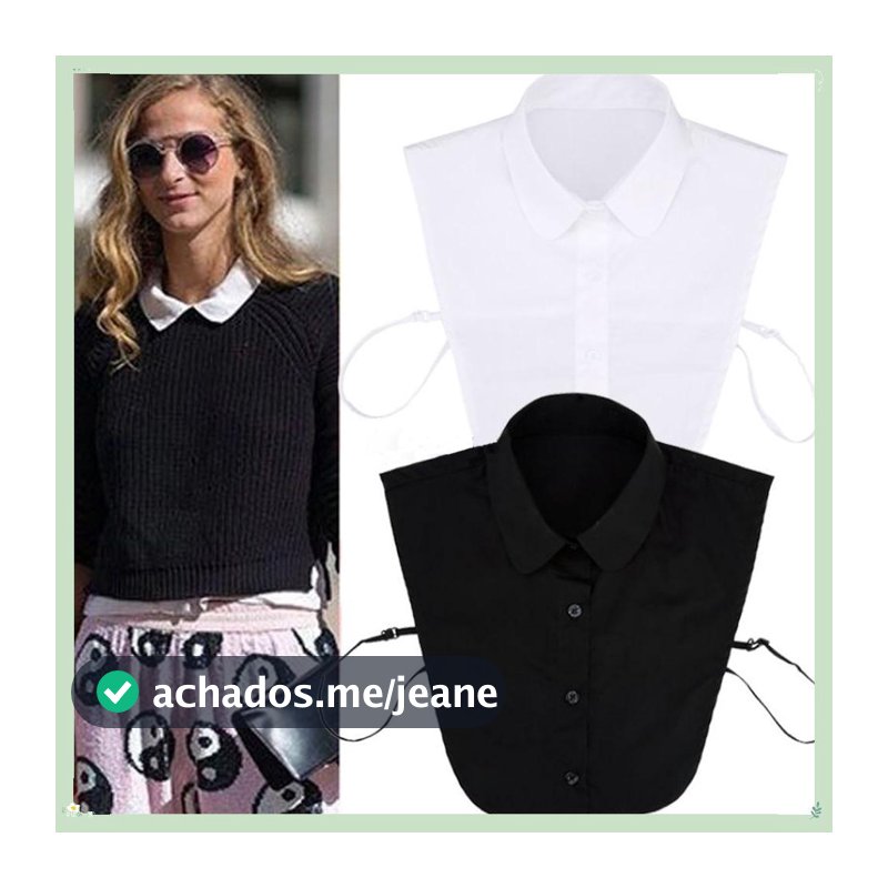 Encanto Nova Moda Blusa Feminina Do Vintage Sólida Camisa De Colarinho Falso