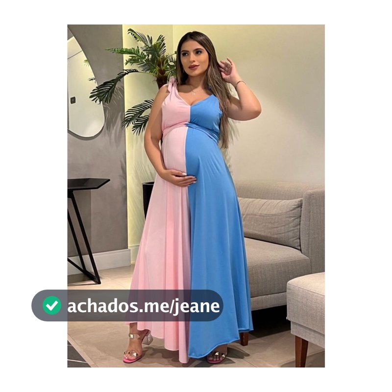 Macacão Longo Feminino Gestante Chá Revelação Biocolor Moda Mamãe Baby Grávida
