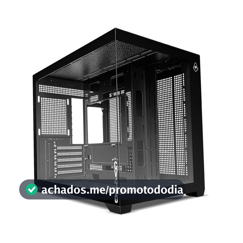 Gabinete Gamer Mancer CV450, Mini-Tower, Lateral de Vidro, Preto, MCR-CV450-BK
