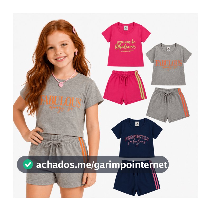 Conjunto Infantil Menina  do 1 ao 14 anos | conjunto feminino infantil | roupa infantil menina