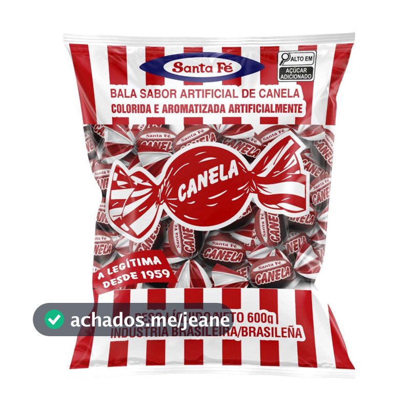 Bala Dura Canela Santa Fé 600g
