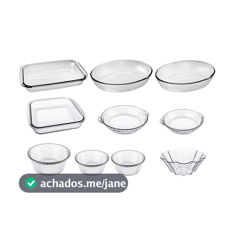 Conjunto de Assadeiras e Formas Marinex 10 Peças