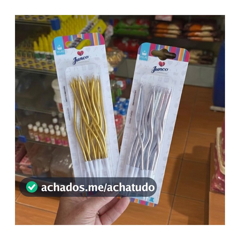 Kit Vela Festa Espiral Palito Bolo de Bricolage Aniversário Dourado Prata Curvado Longo Fino Torto Curvas de Parafina