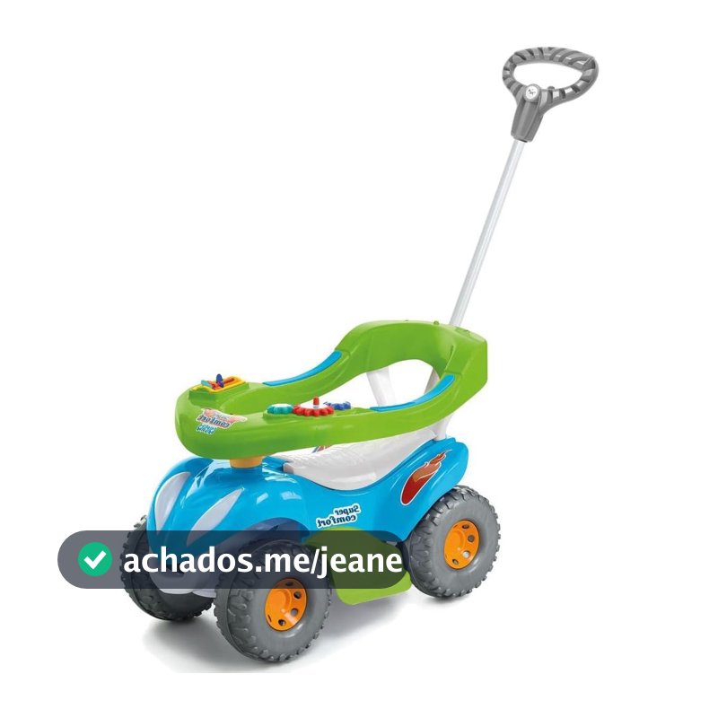 Carrinho de Passeio Infantil Super Comfort Azul Calesita 2-em-1