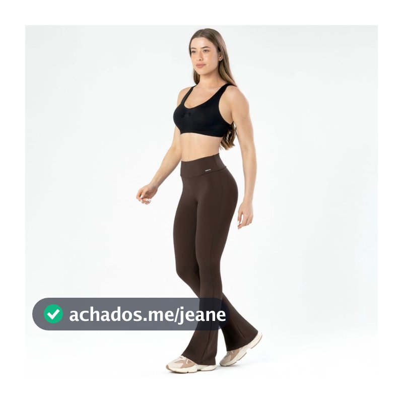 Calça Legging Flare Selene Fitness Sport Academia Empina Bumbum
