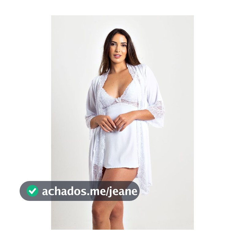 Kit Desejo Camisola Sexy e Robe Luxo Sensual Sem Bojo Hoby