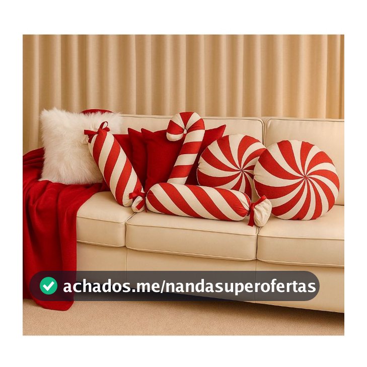 Almofada Criativa Doce Candy Natal Vermelha