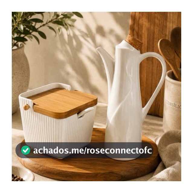 Kit Azeiteiro/Galheteiro Oasis de Cerâmica + Saleiro de Cerâmica  Hauskfraft