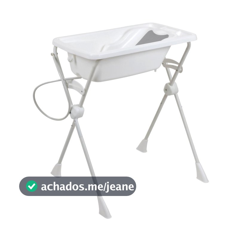 Kit Banho Bebê Burigotto Banheira Branca Suporte e Redutor