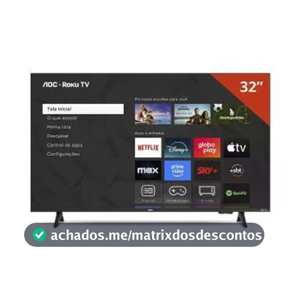 Smart TV AOC 32S5155/78G 32" Roku TV DLED