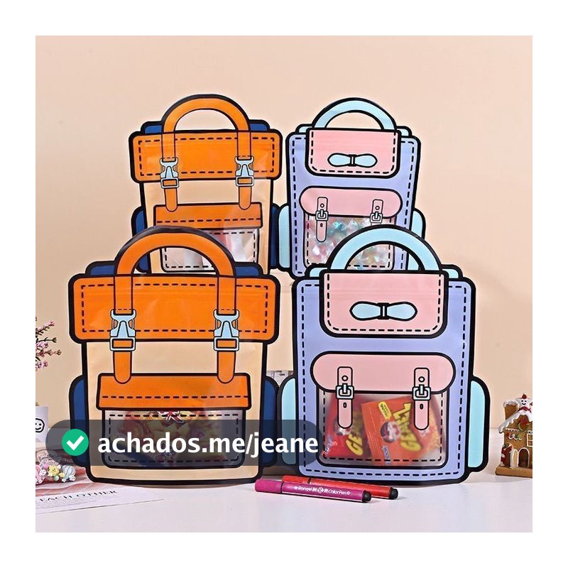 KIT10 Saco selado forma mochila cartoon portátil crianças-Baza connect