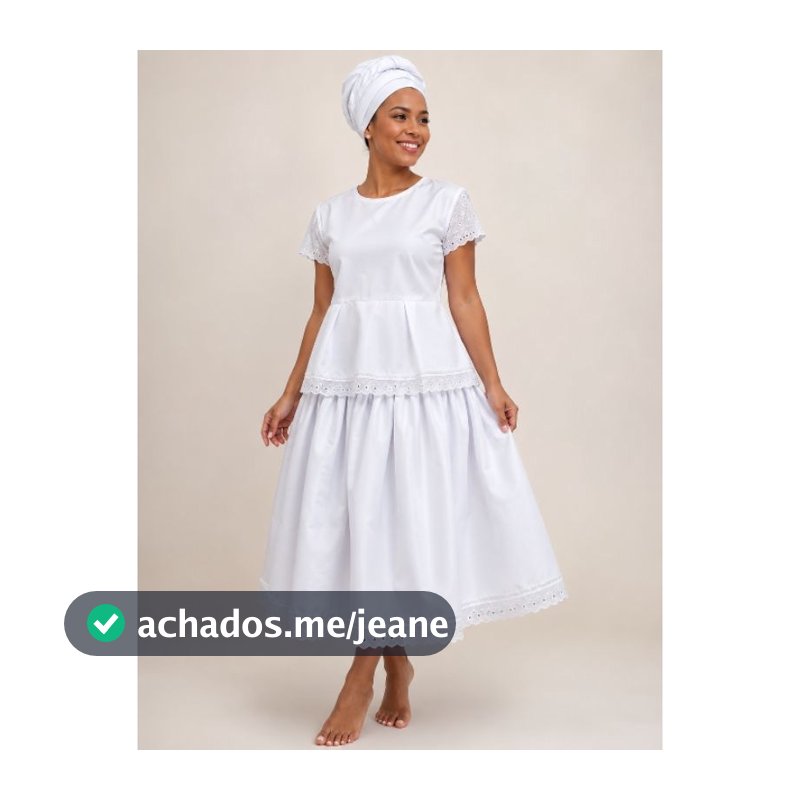 Saia Branca de Ração/Umbanda Candomblé Feminina