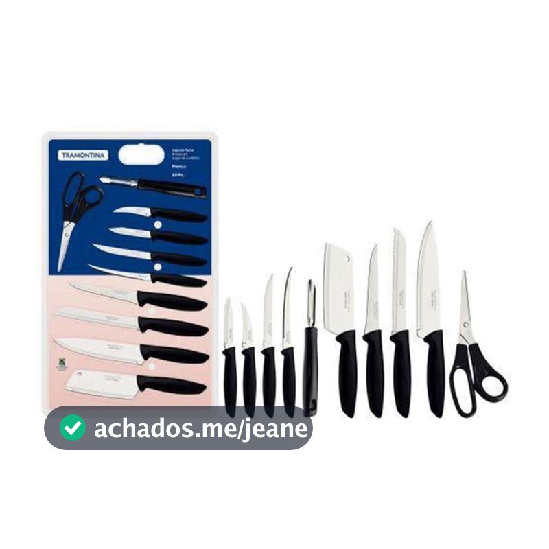 Jogo de facas Tramontina com 10, 7, 5 ou 4 peças Facas para churrasco Faqueiro Tramontina utensílios