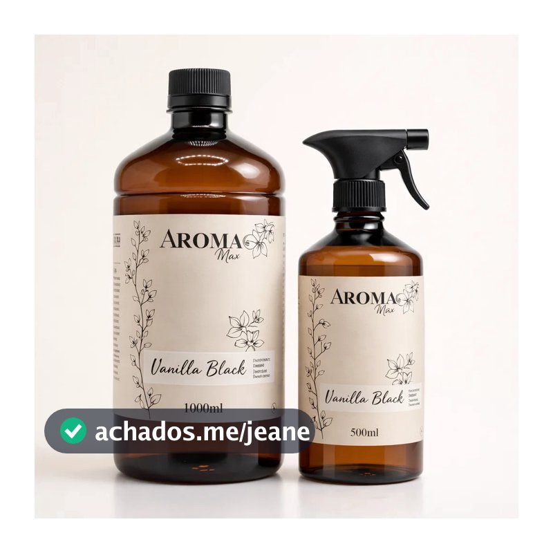 Água Perfumada Vanilla Black 1500ml Residencial Banheiro Quarto Sala Tecidos Residencial Aroma Suave