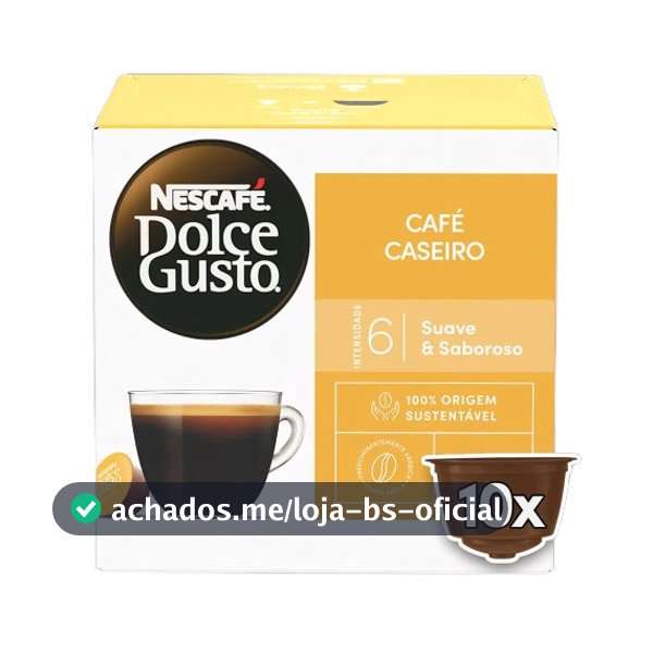 Cápsula Café Caseiro Com 10 Unidades Dolce Gusto 80g