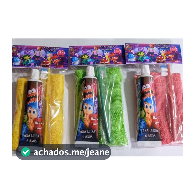 kit higiene dental personalizados no tema desejado 15 unidades