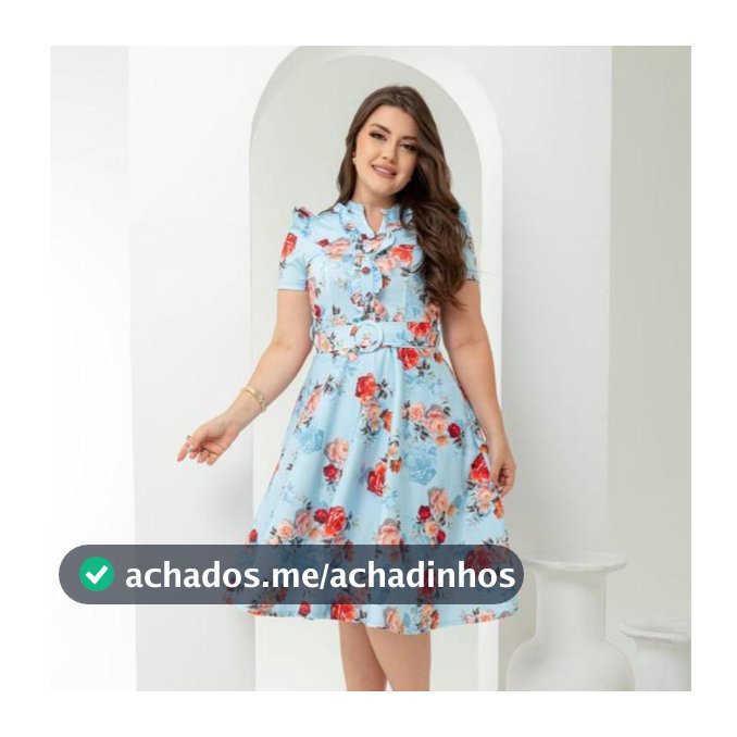 Vestido Godê Comportado Dress TaÍs Com Cinto Malha Estampado