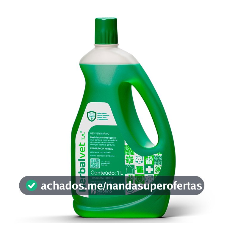 Herbalvet Desinfetante Concentrado Bactericida Eliminador Odores Pet - 1 Litro