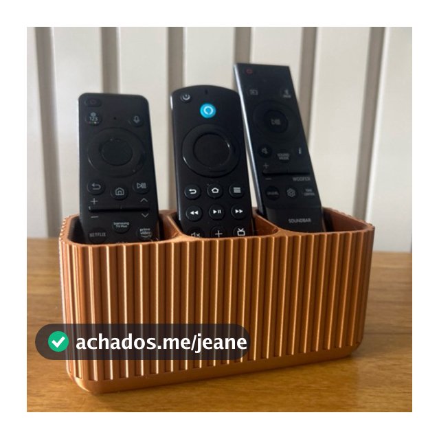 Porta Controle Remoto Decorativo Cobre para Sala | Organizador de Mesa Porta Objetos Casa
