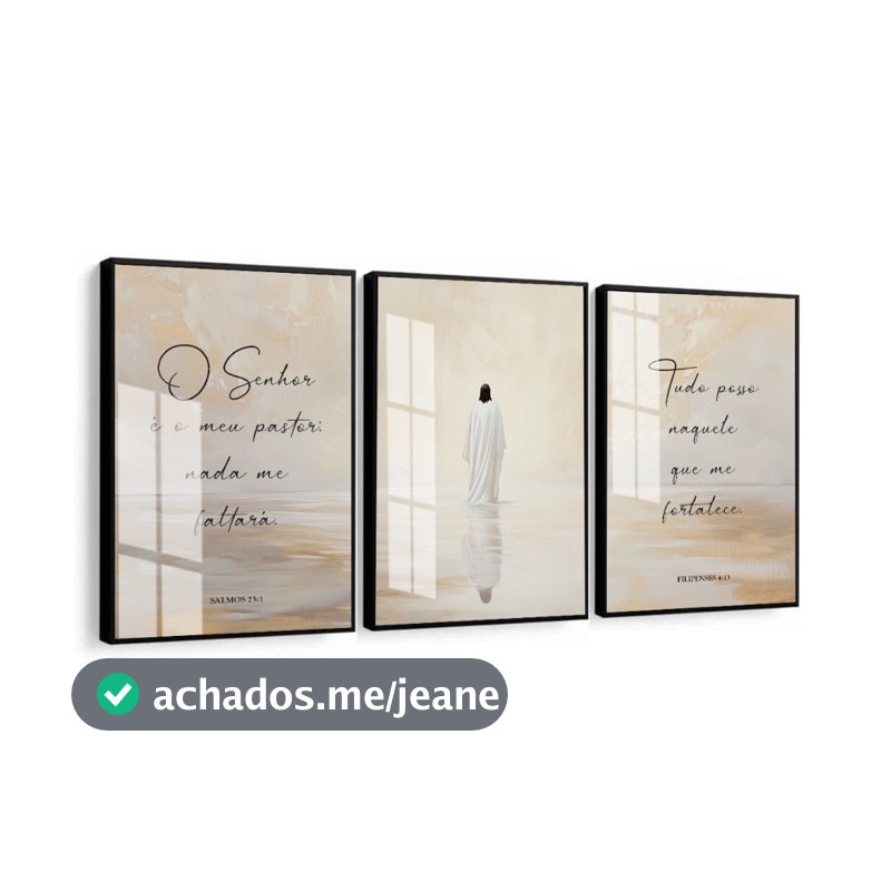 Quadro Decorativo Religião Jesus Cristo Salmos Tudo Posso Naquele Que Me Fortalece