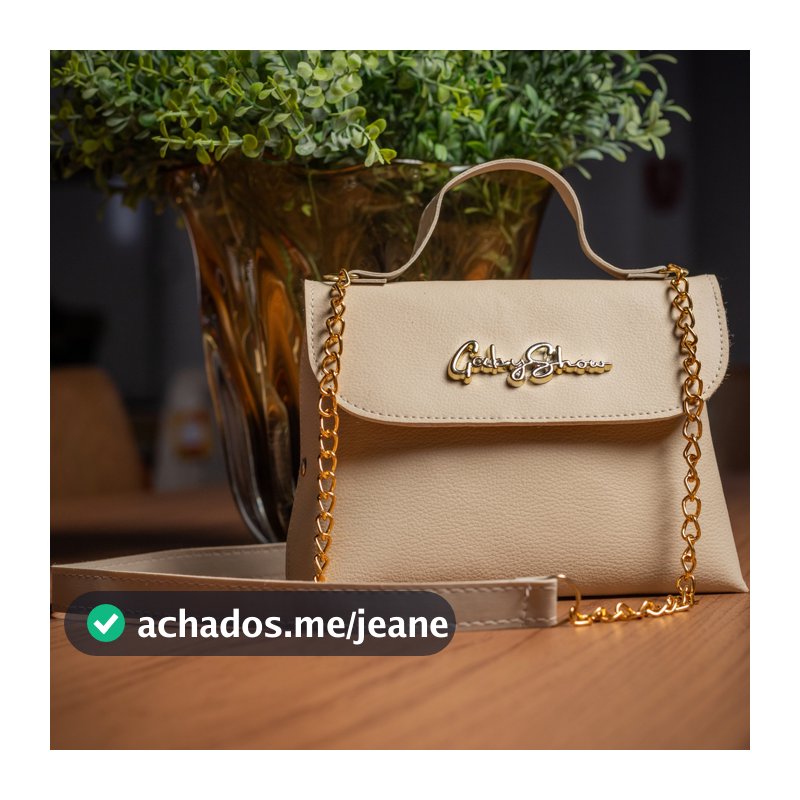 Bolsa Feminina Bauzinho Pequeno,Festa, Alça Lisa em Sintético e Corrente,Fechamento Magnético,Sintético, Gaby Show