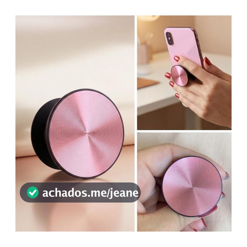 City Capas - Suporte Pop para Celular Pop Holder Metal Premium com Adesivo Forte, Grip de Dedo