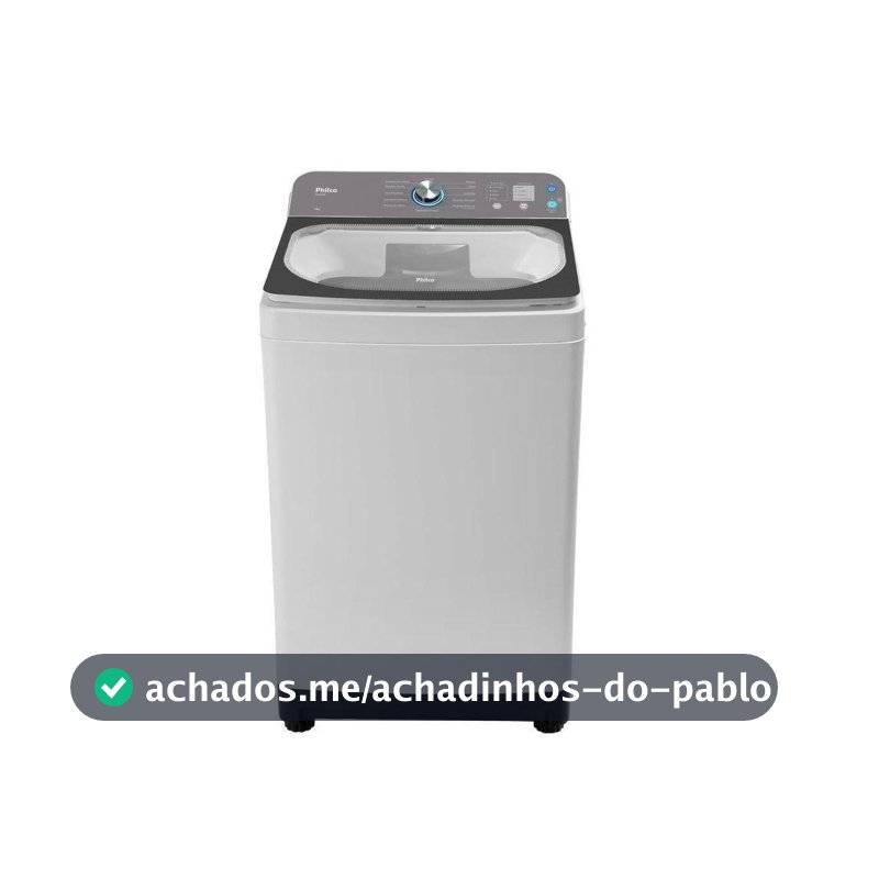 Máquina De Lavar Philco PLR14A 14kg 12 Tipos De Lavagem Branca 127V