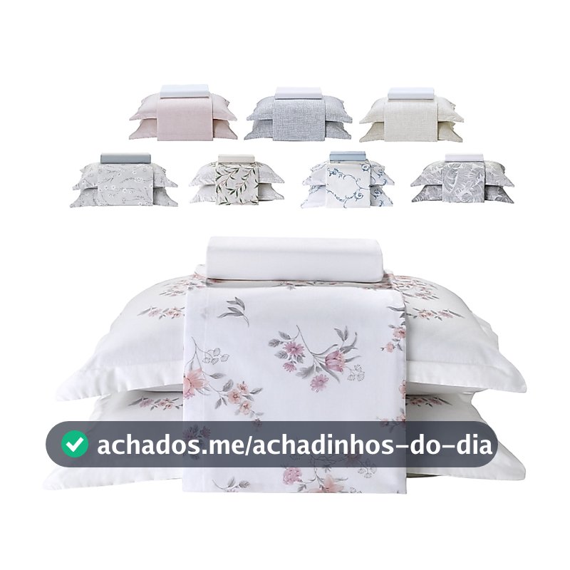 Jogo de Cama Queen 4 Peças Lençol com Elástico 100% Algodão Percal 180 Fios 158x198x35cm - Dohler